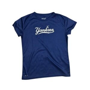 Nike FIT New York Yankees Navy Blue Performance T-Shirt Graphic tee sz L MLB